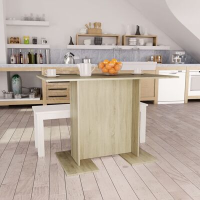 vidaXL Esstisch Sonoma-Eiche 110x60x75 cm Holzwerkstoff - Braun vidaXL Esstisch Sonoma-Eiche 110x60x75 cm Holzwerkstoff - Braun