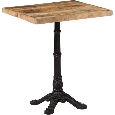 vidaXL Bistrotisch 60x60x77 cm Raues Mangoholz - Braun vidaXL Bistrotisch 60x60x77 cm Raues Mangoholz - Braun