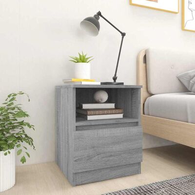 vidaXL Nachttische 2 Stk. Grau Sonoma 40x40x50 cm Holzwerkstoff - Grau vidaXL Nachttische 2 Stk. Grau Sonoma 40x40x50 cm Holzwerkstoff - Grau
