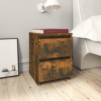 vidaXL Nachttisch Räuchereiche 30x30x40 cm Holzwerkstoff - Braun vidaXL Nachttisch Räuchereiche 30x30x40 cm Holzwerkstoff - Braun