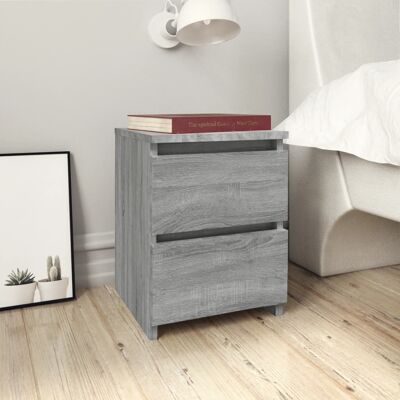 vidaXL Nachttisch Grau Sonoma 30×30×40 cm Holzwerkstoff - Grau vidaXL Nachttisch Grau Sonoma 30×30×40 cm Holzwerkstoff - Grau