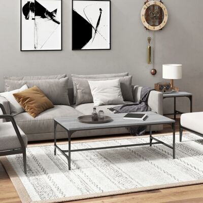 vidaXL Couchtisch Grau Sonoma 100x50x35 cm Holzwerkstoff - Grau vidaXL Couchtisch Grau Sonoma 100x50x35 cm Holzwerkstoff - Grau