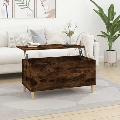 vidaXL Couchtisch Räuchereiche 90x44,5x45 cm Holzwerkstoff - Braun vidaXL Couchtisch Räuchereiche 90x44,5x45 cm Holzwerkstoff - Braun