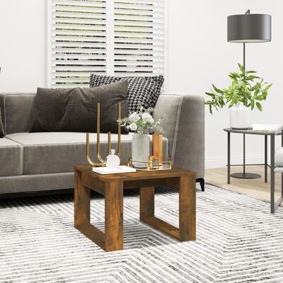 vidaXL Beistelltisch Räuchereiche 50x50x35 cm Holzwerkstoff - Braun vidaXL Beistelltisch Räuchereiche 50x50x35 cm Holzwerkstoff - Braun