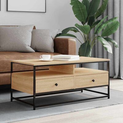 vidaXL Couchtisch Sonoma-Eiche 100x51x45 cm Holzwerkstoff - Braun vidaXL Couchtisch Sonoma-Eiche 100x51x45 cm Holzwerkstoff - Braun