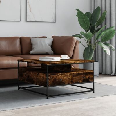vidaXL Couchtisch Räuchereiche 80x80x45 cm Holzwerkstoff - Braun vidaXL Couchtisch Räuchereiche 80x80x45 cm Holzwerkstoff - Braun