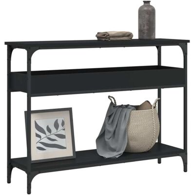 vidaXL Konsolentisch mit Ablage Schwarz 100x29x75cm Holzwerkstoff - Schwarz vidaXL Konsolentisch mit Ablage Schwarz 100x29x75cm Holzwerkstoff - Schwarz