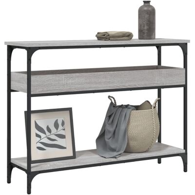 vidaXL Konsolentisch mit Ablage Grau Sonoma 100x29x75cm Holzwerkstoff - Grau vidaXL Konsolentisch mit Ablage Grau Sonoma 100x29x75cm Holzwerkstoff - Grau