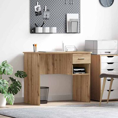vidaXL Schreibtisch Artisan-Eiche 90 x 49 x 75 cm Holzwerkstoff - Braun vidaXL Schreibtisch Artisan-Eiche 90 x 49 x 75 cm Holzwerkstoff - Braun