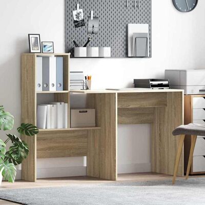 vidaXL Schreibtisch Sonoma-Eiche 131,5 x 50 x 106,5 cm Holzwerkstoff - Braun vidaXL Schreibtisch Sonoma-Eiche 131,5 x 50 x 106,5 cm Holzwerkstoff - Braun