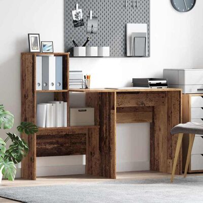 vidaXL Schreibtisch Altholz 131,5 x 50 x 106,5 cm Holzwerkstoff - Braun vidaXL Schreibtisch Altholz 131,5 x 50 x 106,5 cm Holzwerkstoff - Braun