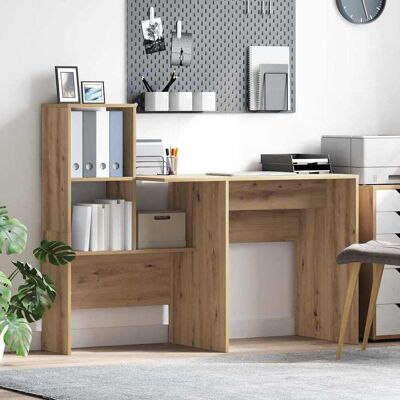 vidaXL Schreibtisch Artisan-Eiche 131,5 x 50 x 106,5 cm Holzwerkstoff - Braun vidaXL Schreibtisch Artisan-Eiche 131,5 x 50 x 106,5 cm Holzwerkstoff - Braun