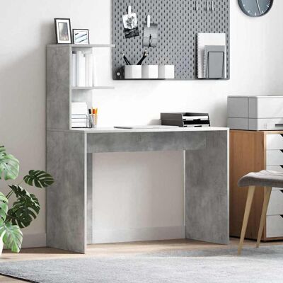 vidaXL Schreibtisch Beton Grau 102 x 50 x 124 cm Holzwerkstoff - Grau vidaXL Schreibtisch Beton Grau 102 x 50 x 124 cm Holzwerkstoff - Grau