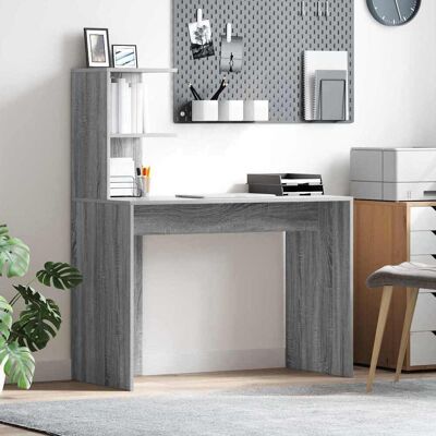 vidaXL Schreibtisch Graues Sonoma 102 x 50 x 124 cm Holzwerkstoff - Grau vidaXL Schreibtisch Graues Sonoma 102 x 50 x 124 cm Holzwerkstoff - Grau