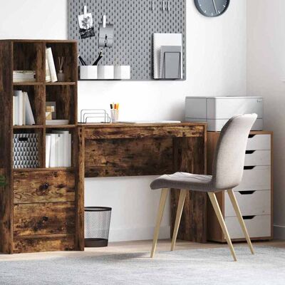 vidaXL Schreibtisch Geräucherte Eiche 90 x 40 x 76 cm - Braun vidaXL Schreibtisch Geräucherte Eiche 90 x 40 x 76 cm - Braun