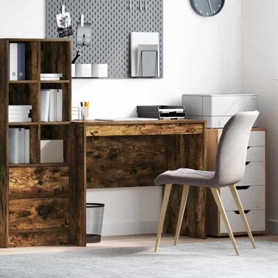 vidaXL Schreibtisch Geräucherte Eiche 90 x 50 x 76 cm - Braun vidaXL Schreibtisch Geräucherte Eiche 90 x 50 x 76 cm - Braun