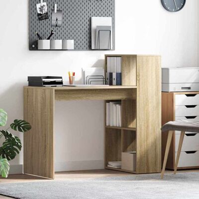vidaXL Schreibtisch Sonoma-Eiche 108 x 55 x 103.5 cm Holzwerkstoff - Braun vidaXL Schreibtisch Sonoma-Eiche 108 x 55 x 103.5 cm Holzwerkstoff - Braun