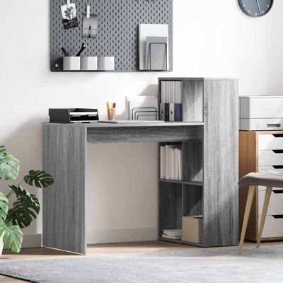 vidaXL Schreibtisch Graues Sonoma 108 x 55 x 103.5 cm Holzwerkstoff - Grau vidaXL Schreibtisch Graues Sonoma 108 x 55 x 103.5 cm Holzwerkstoff - Grau