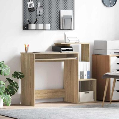 vidaXL Schreibtisch Sonoma-Eiche 106 x 41 x 88.5 cm Holzwerkstoff - Braun vidaXL Schreibtisch Sonoma-Eiche 106 x 41 x 88.5 cm Holzwerkstoff - Braun