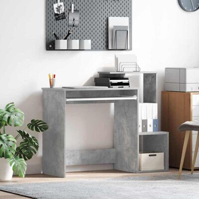 vidaXL Schreibtisch Beton Grau 106 x 41 x 88.5 cm Holzwerkstoff - Grau vidaXL Schreibtisch Beton Grau 106 x 41 x 88.5 cm Holzwerkstoff - Grau