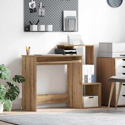 vidaXL Schreibtisch Artisan-Eiche 106 x 41 x 88.5 cm Holzwerkstoff - Braun vidaXL Schreibtisch Artisan-Eiche 106 x 41 x 88.5 cm Holzwerkstoff - Braun