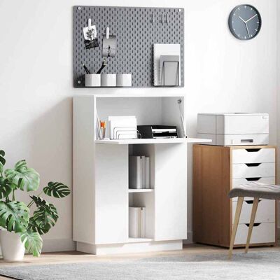 vidaXL Schreibtisch mit Tür Weiß 71.5 x 31.5 x 106.5 cm Holzwerkstoff - Weiß vidaXL Schreibtisch mit Tür Weiß 71.5 x 31.5 x 106.5 cm Holzwerkstoff - Weiß