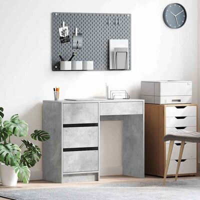 vidaXL Schreibtisch Beton Grau 90 x 37,5 x 75 cm Holzwerkstoff - Grau vidaXL Schreibtisch Beton Grau 90 x 37,5 x 75 cm Holzwerkstoff - Grau