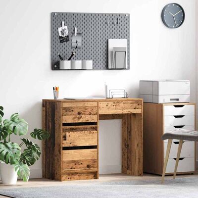 vidaXL Schreibtisch Altholz 90 x 37,5 x 75 cm Holzwerkstoff - Braun vidaXL Schreibtisch Altholz 90 x 37,5 x 75 cm Holzwerkstoff - Braun