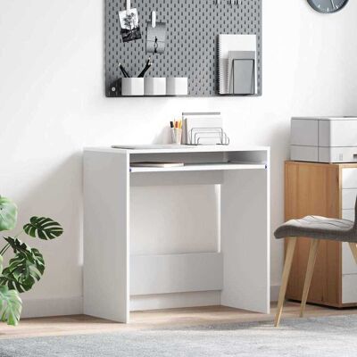 vidaXL Schreibtisch mit Speicher Weiß 77,5 x 43 x 79 cm Holzwerkstoff - Weiß vidaXL Schreibtisch mit Speicher Weiß 77,5 x 43 x 79 cm Holzwerkstoff - Weiß