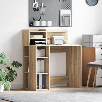 vidaXL Schreibtisch Sonoma-Eiche 90 x 48 x 101,5 cm Holzwerkstoff - Braun vidaXL Schreibtisch Sonoma-Eiche 90 x 48 x 101,5 cm Holzwerkstoff - Braun