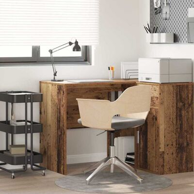 vidaXL Schreibtisch mit Regal Altholz 102 x 50 x 75 cm Holzwerkstoff - Braun vidaXL Schreibtisch mit Regal Altholz 102 x 50 x 75 cm Holzwerkstoff - Braun