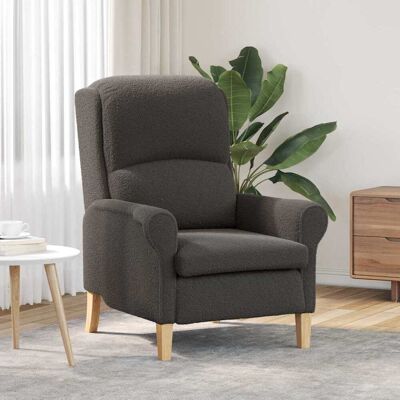 vidaXL Sessel Dunkelgrau Weiches Sherpa-Gewebe - Grau vidaXL Sessel Dunkelgrau Weiches Sherpa-Gewebe - Grau