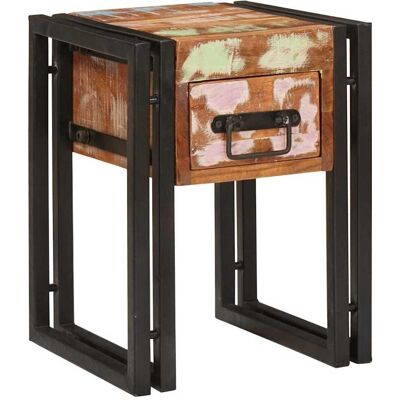 vidaXL Beistelltisch 30 x 30 x 40 cm Massives upgecyceltes Holz - Mehrfarbig vidaXL Beistelltisch 30 x 30 x 40 cm Massives upgecyceltes Holz - Mehrfarbig