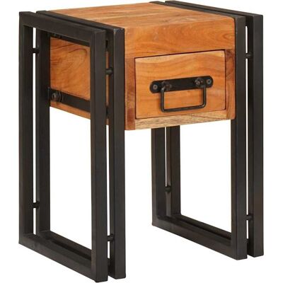 vidaXL Beistelltisch mit Schubladen 30 x 30 x 40 cm Massivholz Akazie - Braun vidaXL Beistelltisch mit Schubladen 30 x 30 x 40 cm Massivholz Akazie - Braun
