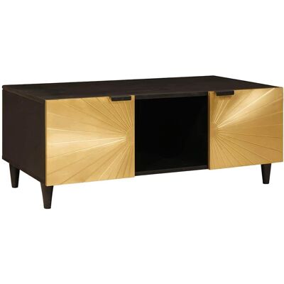 vidaXL Couchtisch Schwarz und Gold 100 x 54 x 40 cm Holzwerkstoff - Schwarz vidaXL Couchtisch Schwarz und Gold 100 x 54 x 40 cm Holzwerkstoff - Schwarz