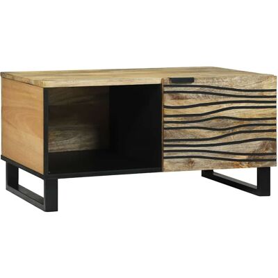 vidaXL Couchtisch Natur 80 x 50 x 40 cm Holzwerkstoff - Braun vidaXL Couchtisch Natur 80 x 50 x 40 cm Holzwerkstoff - Braun