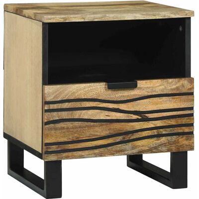 vidaXL Nachttisch Natur 40 x 33 x 46 cm Holzwerkstoff - Braun vidaXL Nachttisch Natur 40 x 33 x 46 cm Holzwerkstoff - Braun