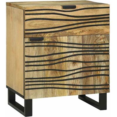 vidaXL Nachttisch Natur 50 x 33 x 60 cm Holzwerkstoff - Braun vidaXL Nachttisch Natur 50 x 33 x 60 cm Holzwerkstoff - Braun