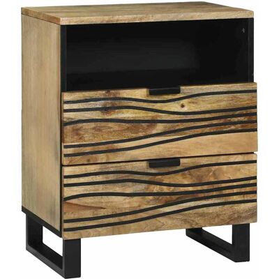 vidaXL Nachttisch Natur 50 x 33 x 62 cm Holzwerkstoff - Braun vidaXL Nachttisch Natur 50 x 33 x 62 cm Holzwerkstoff - Braun
