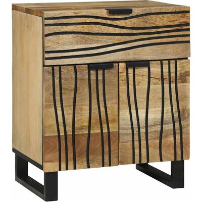 vidaXL Nachttisch Natur 50 x 33 x 60 cm Holzwerkstoff - Braun vidaXL Nachttisch Natur 50 x 33 x 60 cm Holzwerkstoff - Braun