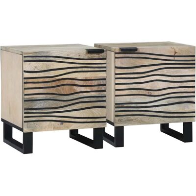 vidaXL Nachttisch 2 pcs Weiß 40 x 33 x 46 cm Holzwerkstoff - Weiß vidaXL Nachttisch 2 pcs Weiß 40 x 33 x 46 cm Holzwerkstoff - Weiß