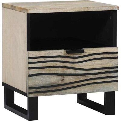 vidaXL Nachttisch Weiß 40 x 33 x 46 cm Holzwerkstoff - Weiß vidaXL Nachttisch Weiß 40 x 33 x 46 cm Holzwerkstoff - Weiß