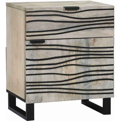 vidaXL Nachttisch Weiß 50 x 33 x 60 cm Holzwerkstoff - Weiß vidaXL Nachttisch Weiß 50 x 33 x 60 cm Holzwerkstoff - Weiß