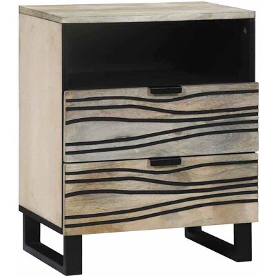 vidaXL Nachttisch Weiß 50 x 33 x 62 cm Holzwerkstoff - Weiß vidaXL Nachttisch Weiß 50 x 33 x 62 cm Holzwerkstoff - Weiß