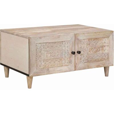 vidaXL Couchtisch Weiß 80 x 54 x 40 cm Holzwerkstoff - Weiß vidaXL Couchtisch Weiß 80 x 54 x 40 cm Holzwerkstoff - Weiß