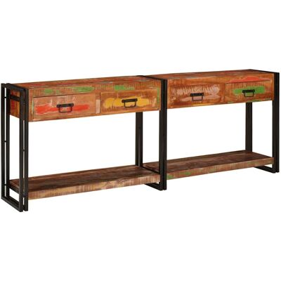 vidaXL Konsolen-Tische 2 pcs Mehrfarbig Massives upgecyceltes Holz - Mehrfarbig vidaXL Konsolen-Tische 2 pcs Mehrfarbig Massives upgecyceltes Holz - Mehrfarbig