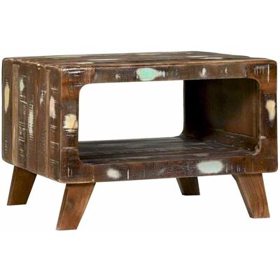 vidaXL Couchtisch 50 x 50 x 35 cm Massives upgecyceltes Holz - Mehrfarbig vidaXL Couchtisch 50 x 50 x 35 cm Massives upgecyceltes Holz - Mehrfarbig