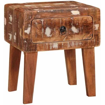 vidaXL Beistelltisch Braun 40 x 32 x 46 cm Massives upgecyceltes Holz - Braun vidaXL Beistelltisch Braun 40 x 32 x 46 cm Massives upgecyceltes Holz - Braun