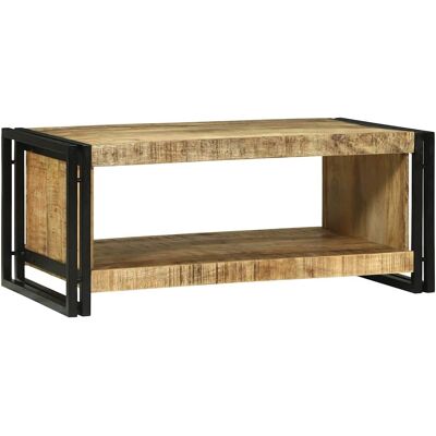 vidaXL Couchtisch Braun 90 x 50 x 38 cm Massivholz Mango - Braun vidaXL Couchtisch Braun 90 x 50 x 38 cm Massivholz Mango - Braun