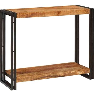 vidaXL Konsolentisch mit Regal Braun 90 x 33 x 75 cm Massivholz Mango - Braun vidaXL Konsolentisch mit Regal Braun 90 x 33 x 75 cm Massivholz Mango - Braun